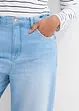 Jeans wide leg con cinta comoda, vita media, bonprix