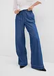 Jeans wide leg con cinta comoda, vita media, bonprix