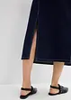 Gonna midi di jeans super soft con cinta comoda, vita media, bonprix