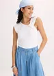 Maglia con dettaglio attorcigliato in misto cotone elasticizzato, bonprix