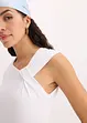 Maglia con dettaglio attorcigliato in misto cotone elasticizzato, bonprix
