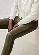 Leggings in nappa di agnello con inserto elasticizzato, bonprix