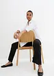 Pantaloni elasticizzati in bengalina con comodo elastico in vita, bonprix