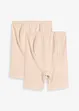 Pantaloncini premaman "anti-sfregamento" con poliammide rinfrescante (pacco da 2), bonprix