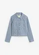 Giacca di jeans corta a righe, bonprix