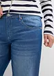 Jeans cropped straight con cinta comoda, vita media, bonprix