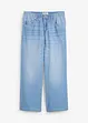 Jeans cropped straight con cinta comoda, vita media, bonprix
