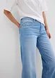 Jeans cropped straight con cinta comoda, vita media, bonprix