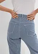 Jeans straight loose a righe, vita alta, bonprix