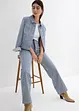 Jeans straight loose a righe, vita alta, bonprix