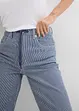 Jeans straight loose a righe, vita alta, bonprix