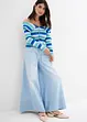 Jeans wide leg con cinta comoda, vita media, bonprix