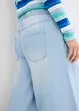 Jeans wide leg con cinta comoda, vita media, bonprix