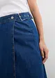 Gonna effetto portafoglio in denim morbidissimo, bonprix