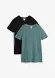 T-shirt a costine, slim fit (pacco da 2), bonprix