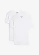 T-shirt in puro cotone biologico, slim fit (pacco da 2), bonprix