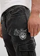 Jeans cargo elasticizzati regular fit con elastico in vita, tapered, bonprix