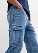 Jeans cargo regular fit con elastico in vita, tapered, bonprix