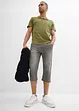 Jeans a pinocchietto leggeri elasticizzati con elastico in vita regular fit, straight (pacco da 2), bonprix