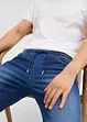 Jeans a pinocchietto leggeri elasticizzati con elastico in vita regular fit, straight (pacco da 2), bonprix