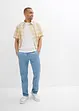 Jeans con lino ed elastico in vita regular fit, straight, bonprix