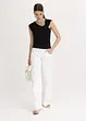 Maglia con dettaglio attorcigliato in misto cotone elasticizzato, bonprix