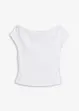 Maglia con spalle scoperte in puro cotone biologico, bonprix