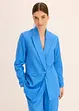 Blazer casual in misto lino con collo ampio a revers, bonprix