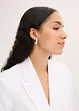 Blazer casual in misto lino con collo ampio a revers, bonprix
