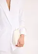Blazer casual in misto lino con collo ampio a revers, bonprix