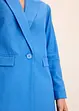 Blazer casual in misto lino con collo ampio a revers, bonprix