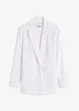 Blazer casual in misto lino con collo ampio a revers, bonprix