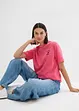 T-shirt a righe con ricamo, bonprix