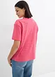 T-shirt a righe con ricamo, bonprix