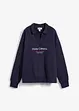 Felpa oversize con colletto polo e ricamo, bonprix