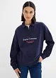 Felpa oversize con colletto polo e ricamo, bonprix