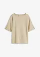 Maglia con viscosa glitterata e stampa lucida, bonprix