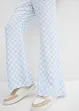 Pantaloni a palazzo a quadri in viscosa fluente, bonprix