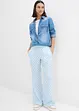 Pantaloni a palazzo a quadri in viscosa fluente, bonprix