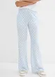 Pantaloni a palazzo a quadri in viscosa fluente, bonprix