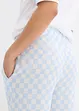 Pantaloni a palazzo a quadri in viscosa fluente, bonprix