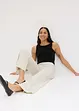 Pantaloni larghi in misto lino, bonprix