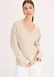 Maglia con maniche a pipistrello e inserto in satin, bonprix