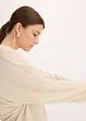 Maglia con maniche a pipistrello e inserto in satin, bonprix