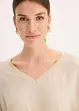 Maglia con maniche a pipistrello e inserto in satin, bonprix