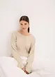 Maglia con maniche a pipistrello e inserto in satin, bonprix
