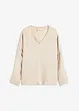 Maglia con maniche a pipistrello e inserto in satin, bonprix