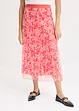 Gonna plissettata in jersey e mesh, bonprix