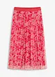 Gonna plissettata in jersey e mesh, bonprix