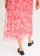 Gonna plissettata in jersey e mesh, bonprix